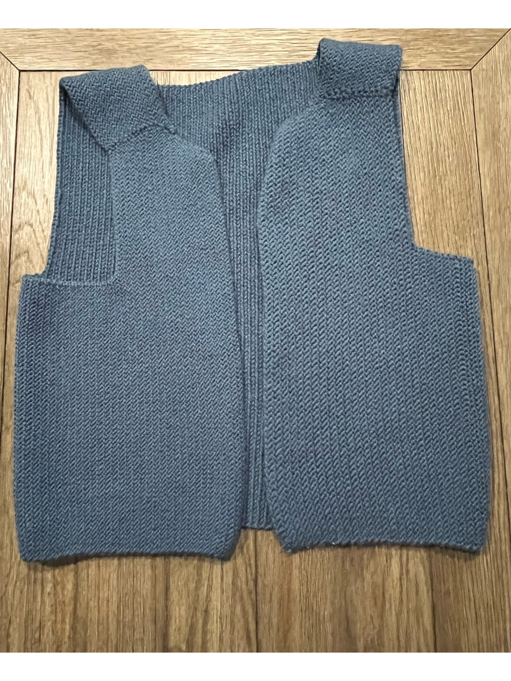 Women’s Crochet Vest  Handmade in Slate Blue Size Medium